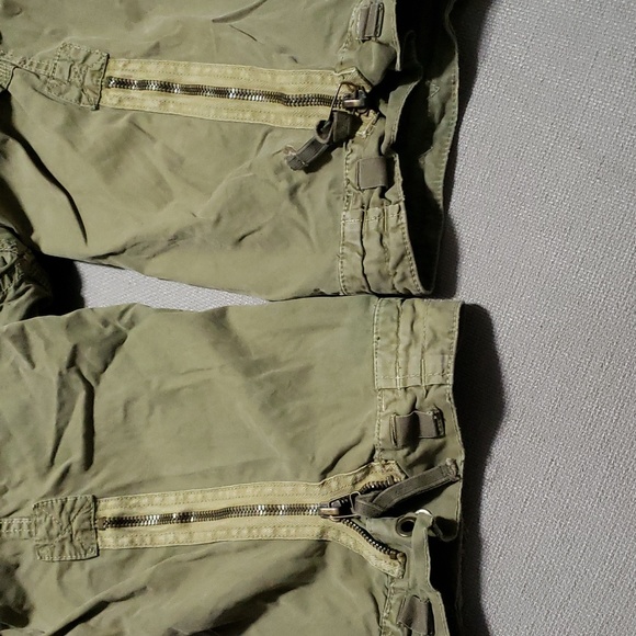 Abercrombie and Fitch Vintage Army Green Paratroop Cargo Pants Men' Size Medium - Picture 15 of 17